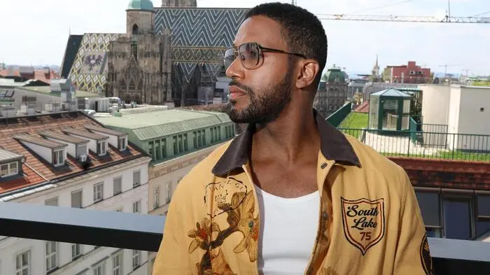 Cesár Sampson auf einem „Rooftop“; 2018 erreichte er für Österreich den dritten Platz