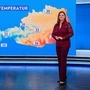 Wera Gruber präsentiert im ORF-Hauptabendprogramm das Wetter 