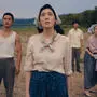 ungkyu Kim, Eunchae Jung and Minha Kim in „Pachinko“