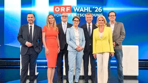 Im Bild das Bewerberfeld: Clemens Pig, Eva Schütz, Johannes Larcher, Lisa Totzauer, Markus Breitenecker, Kathrin Zierhut-Kunz und Robert Altenburger (von links)