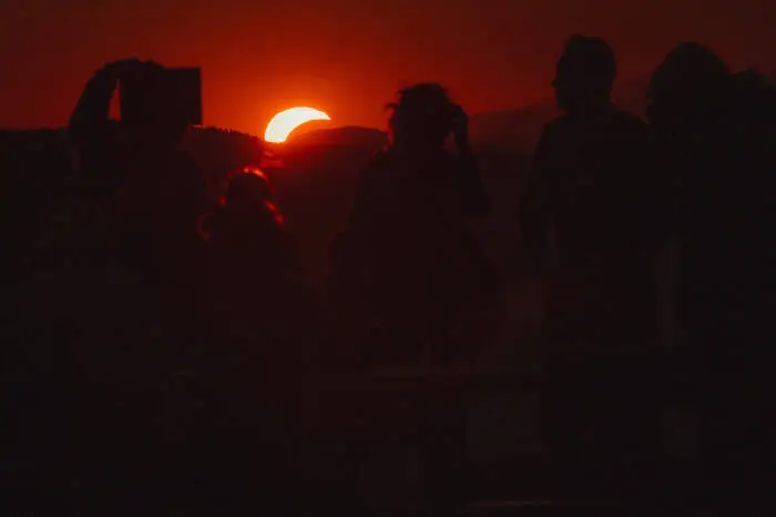 Sonnenfinsternis, beobachtet aus der Slowakei