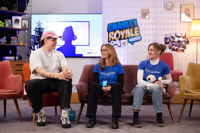  v.l.n.r.: Rafael „Veni” Eisler, Birgit Fux (Geschäftsführerin Make-A-Wish Österreich), Doris Abichou (Präsidentin Make-A-Wish Österreich) 