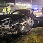 Der Pkw krachte mit 160 km/h in eine Kolonne 