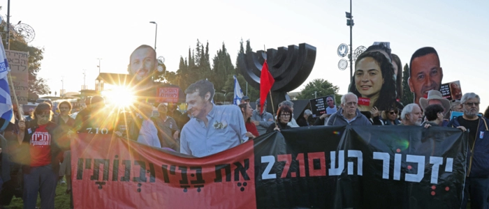 Demo vor der Knesset
