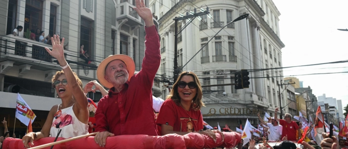 Brasiliens Präsident Luiz Inacio Lula da Silva im Wahlkampf