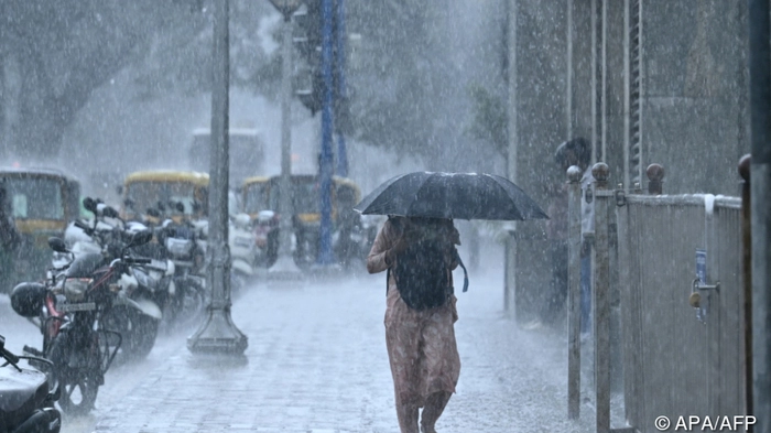 In Indien fielen riesige Regenmengen