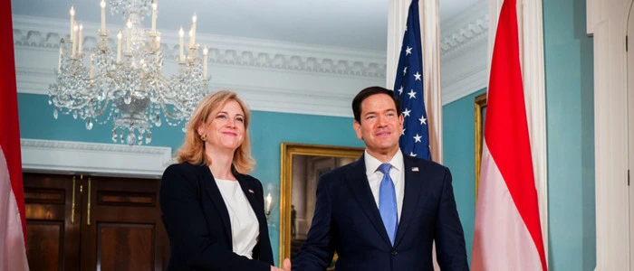 Meinl-Reisinger und ihr US-Amtskollege Marco Rubio