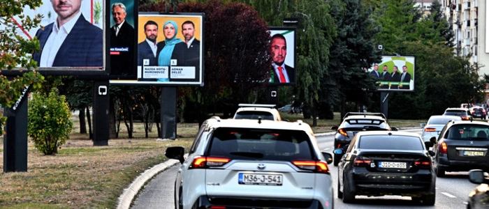 Wahlplakate in Sarajevo (Hauptstadt von Bosnien und Herzegowina)