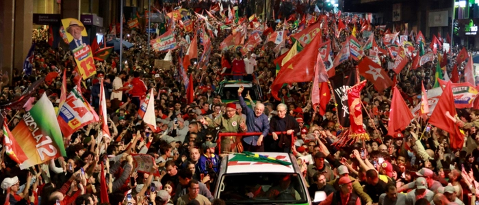 Lula-Wahlkampagne in Porto Alegre (Brasilien)