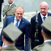 Bundeskanzler Christian Stocker (ÖVP) und der polnische Ministerpräsident Donald Tusk im Rahmen eines Treffens am Donnerstag, 17. September 2026, in Warschau.