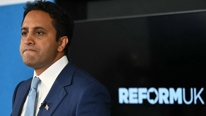 Reform UK's Head of Policy Zia Yusuf speaks during a party press conference in central London on July 15, 2026. (Photo by JUSTIN TALLIS / AFP)
