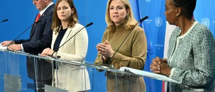 Erstmals ein Pressefoyer nach dem Ministerrat in der UNO-City