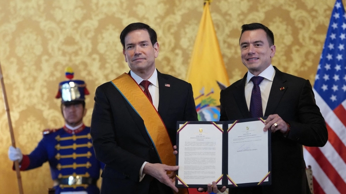 US-Außenminister Rubio (links) und Ecuadors Präsident Noboa