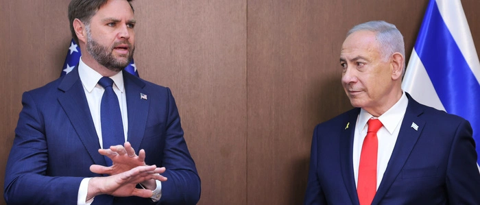 JD Vance bei seinem Zusammentreffen mit Premier Netanjahu in Israel