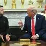 US President Donald Trump and Ukraine's President Volodymyr Zelensky meet in the Oval Office of the White House in Washington, DC, February 28, 2025. Zelensky on February 28 told Trump there should be "no compromises" with Russian President Vladimir Putin as the parties negotiate to end the war after Moscow's invasion. (Photo by SAUL LOEB / AFP)