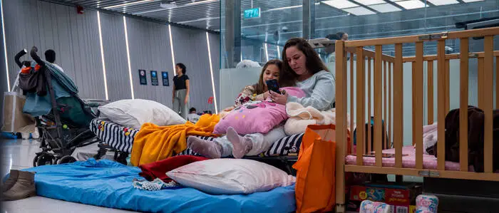 Tägliche Raketenalarme: Viele Israelis suchen Schutz in U-Bahn-Stationen.