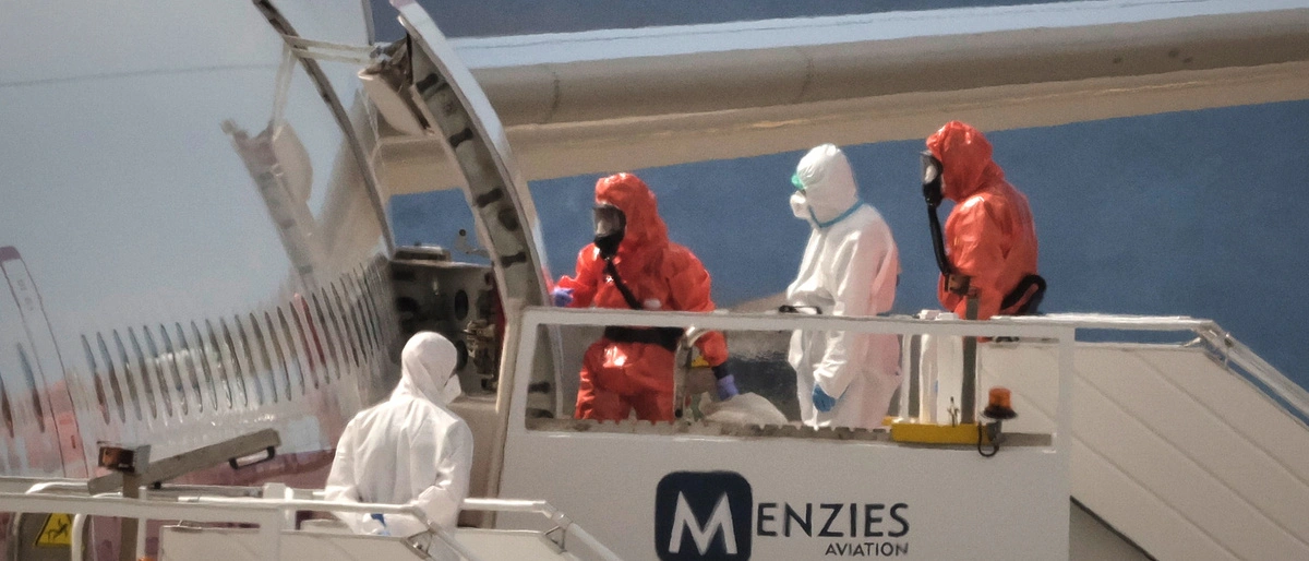 Auf dem Kreuzfahrtschiff MV Hondius war der Hantavirus ausgebrochen, viele Passagiere wurden in ihre Heimatländer zurückgeflogen. (AP Photo/Arturo Rodriguez)