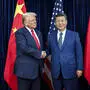 Donald Trump und Xi Jinping bei einem Treffen 2025 in Südkorea
