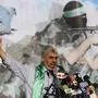 FILE - Yahya Sinwar talks during a rally in Khan Younis, southern Gaza Strip, on Oct. 21, 2011. (AP Photo/Hatem Moussa, File)