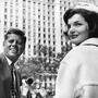 John F. Kennedy und seine Frau First Lady Jackie Kennedy 1961 in New York