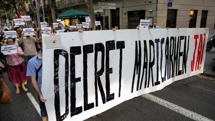 Proteste gegen die Zwangsräumung in Madrid
