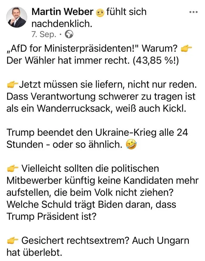 Löste dieses Bürgermeister-Posting die Sperre aus?
