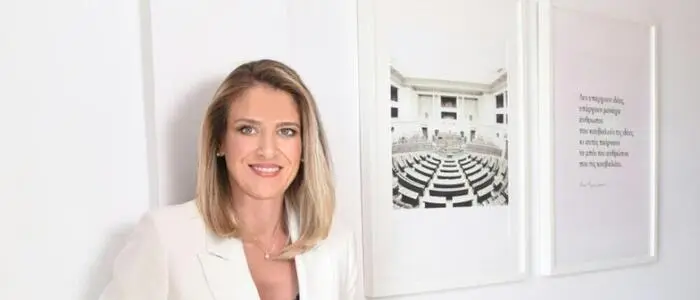 Die griechische Vizearbeitsministerin Anna Efthymiou