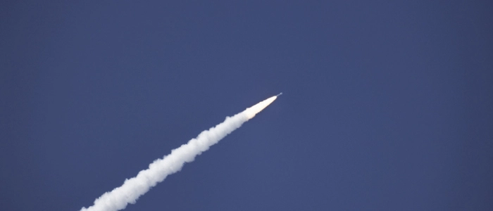 Rakete flog in Richtung Meer