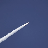 Rakete flog in Richtung Meer