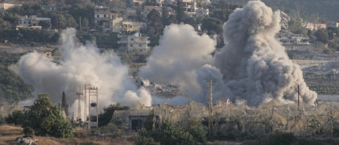 This picture taken from an area on the outskirts of the southern Lebanese city of Tyre shows smoke rising from the site of an Israeli airstrike that targeted the nearby area of al-Mansouri on September 2, 2026. Lebanon was drawn into the Middle East war on March 2, when pro-Iran Hezbollah launched rockets towards Israel in response to US-Israeli strikes that killed Iranian supreme leader on February 28, 2026. Despite a November 2024 ceasefire that was supposed to end more than a year of hostilities between Israel and the Iran-backed Hezbollah group, Israel has kept up strikes on Lebanon and has maintained troops in areas in southern Lebanon it deems strategic. (Photo by KAWNAT HAJU / AFP) /