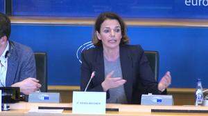 Rendi-Wagner bei ihrem Hearing im EU-Parlament 