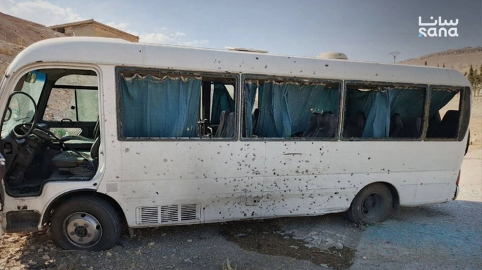 Sprengstoffanschlag auf einen Bus mit syrischen Sicherheitskräften