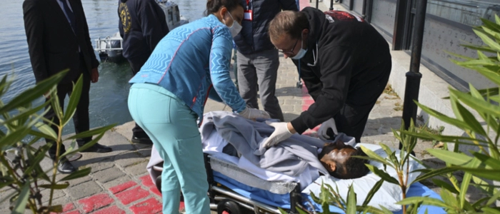 Rettungsaktion bei einem ähnlichen Drohnenschlag vor wenigen Tagen