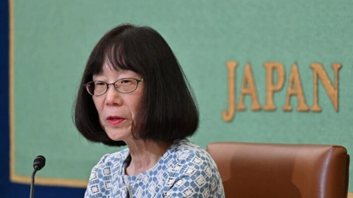 (FILES) Japanese Judge Tomoko Akane, President of the International Criminal Court (ICC), delivers a speech during a press conference at the Japan National Press Club in Tokyo on June 14, 2024. The United States on August 18, 2026, announced sanctions against ICC President Tomoko Akane of Japan and Senior Trial Lawyer Abdoulaye Seye of Senegal as part of its campaign against the "politicized" court. "These individuals have directly engaged in efforts by the ICC to investigate, arrest, detain, or prosecute officials whose government has not consented to ICC jurisdiction," Secretary of State Marco Rubio said in a statement announcing the measures. (Photo by Kazuhiro NOGI / AFP)