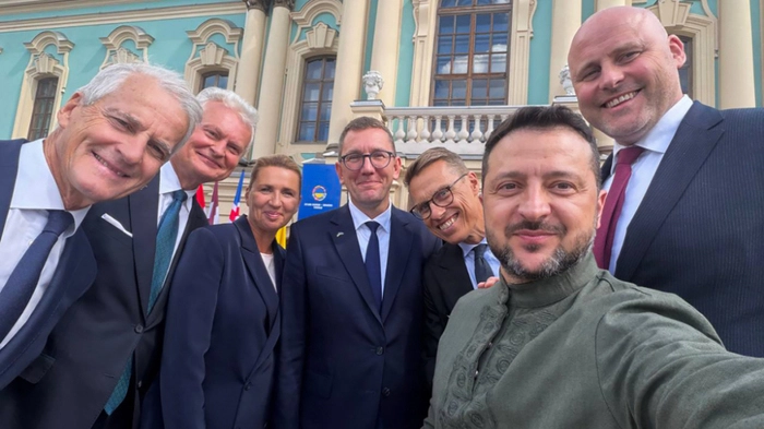 Norwegens Premier Gahr Støre war mit anderen Regierungschefs in Kiew