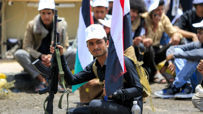 Studenten in Sanaa demonstrieren Unterstützung für Houthi-Rebellen