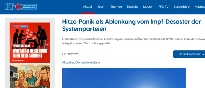 Ein Verweis auf die Coronapandemie darf bei der FPÖ nie fehlen
