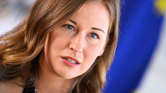 Europaministerin Claudia Bauer (ÖVP) am Montag, 24. August 2026, im Rahmen eines Interviews mit der APA-Austria Presse Agentur in Wien.