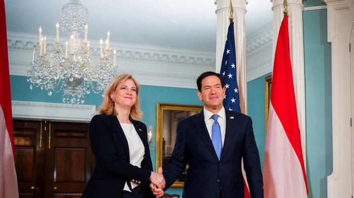 Meinl-Reisinger und ihr US-Amtskollege Marco Rubio