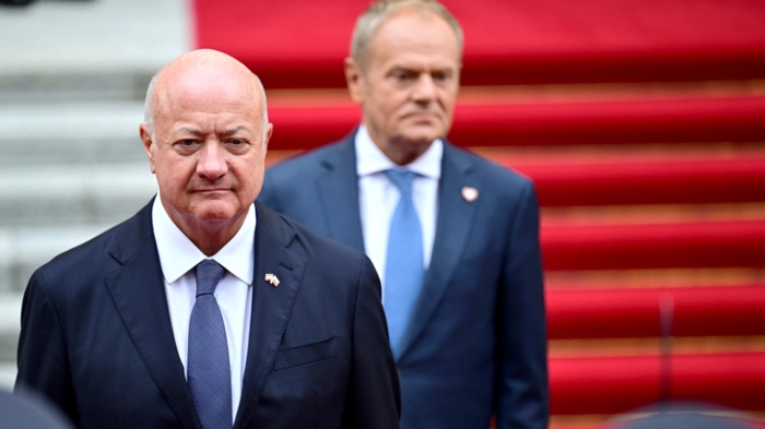 Bundeskanzler Christian Stocker (ÖVP) und der polnische Ministerpräsident Donald Tusk im Rahmen eines Treffens am Donnerstag, 17. September 2026, in Warschau.