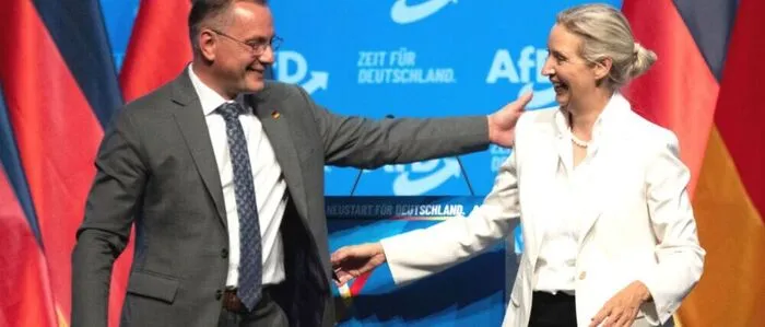 Tino Chrupalla und Alice Weidel am AfD-Parteitag | Tino Chrupalla und Alice Weidel am AfD-Parteitag
