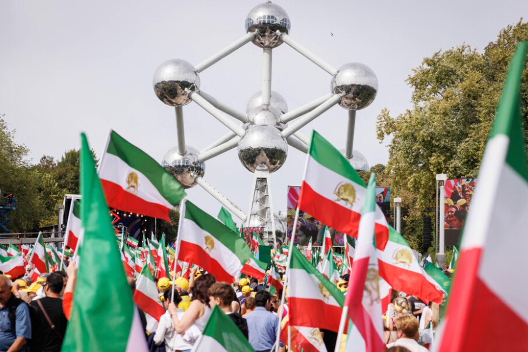 Teheran/Brüssel/Washington: Brüssel: Irans Exilopposition demonstriert für Regimewechsel