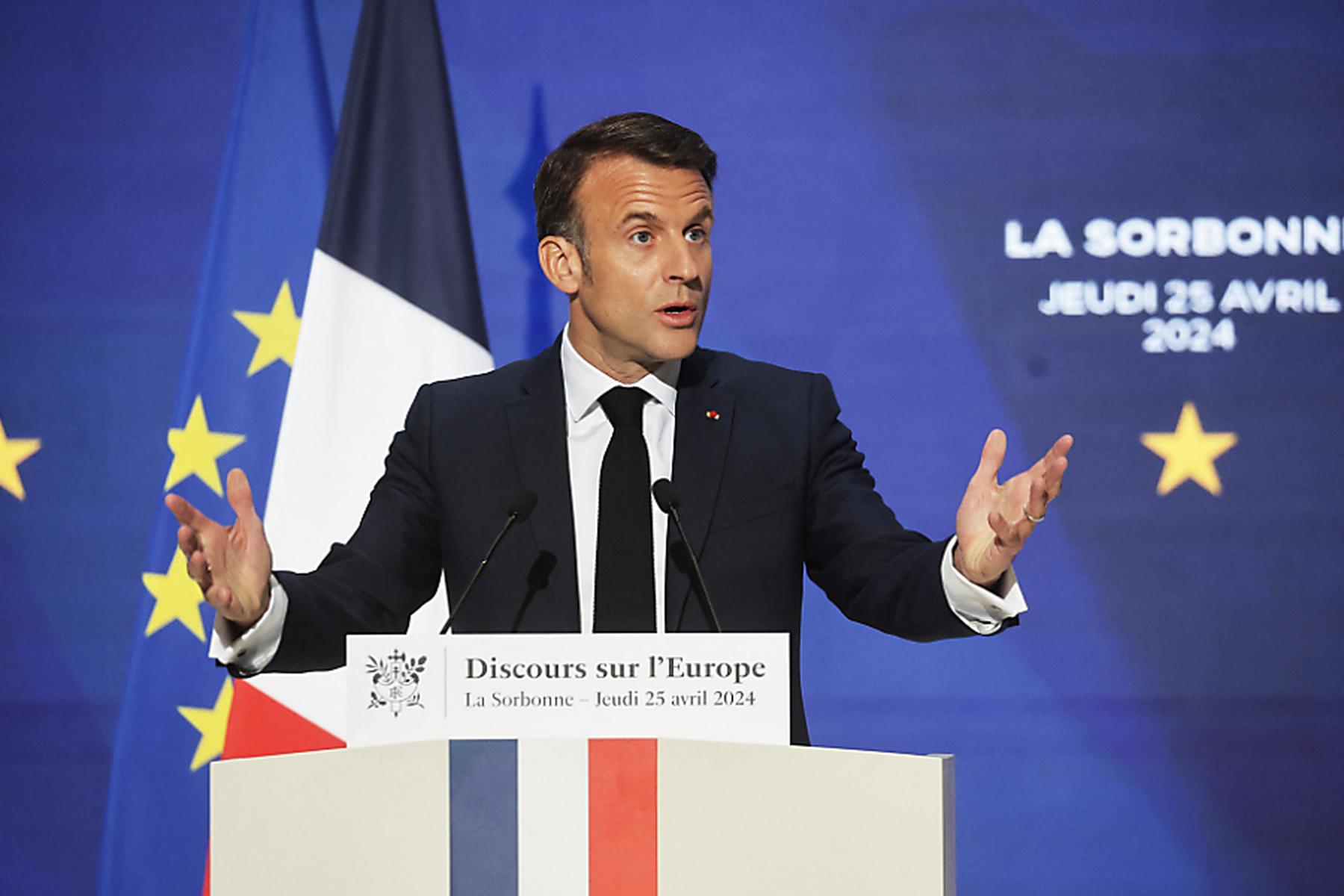 Paris: Macron mahnt Europa zu stärkerer Verteidigung