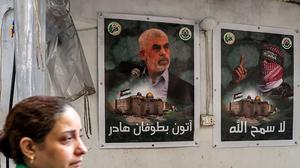 Hamas-Chef sonst nur auf Plakaten zu sehen | Hamas-Chef sonst nur auf Plakaten zu sehen