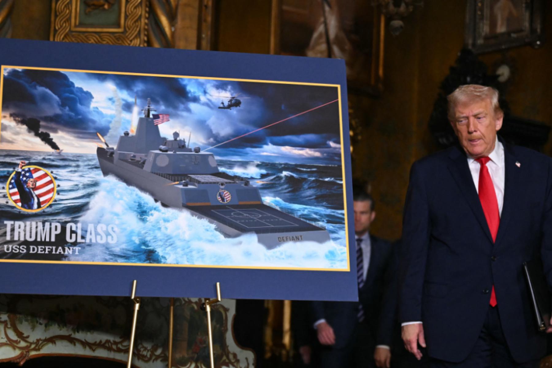 Palm Beach (Florida): US-Präsident stellt Pläne für neuartige Kriegsschiffe vor