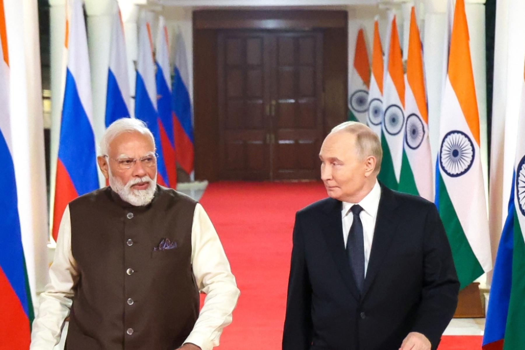 Neu-Delhi: Putin spricht in Indien mit Modi über Handel und Militär