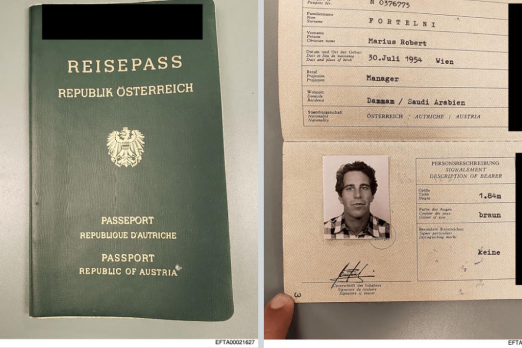 Jeffrey Epstein: Foto von "gefälschtem" Pass aus Österreich gefunden