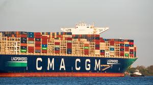 Containerschiffe in der Meerenge von Bab al-Mandab (Symbolfoto) | Containerschiffe in der Meerenge von Bab al-Mandab (Symbolfoto)