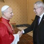Papst Leo XIV. empfing Bundespräsident Van der Bellen | Papst Leo XIV. empfing Bundespräsident Van der Bellen