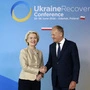 EU-Kommissionspräsidentin von der Leyen mit Polens Premier Tusk | EU-Kommissionspräsidentin von der Leyen mit Polens Premier Tusk